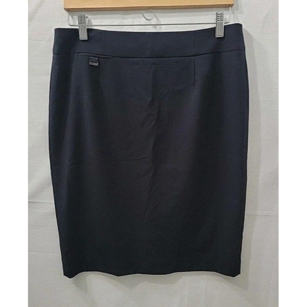 Calvin Klein Womens Black Pencil Skirt Knee Length Professional Office Size 10